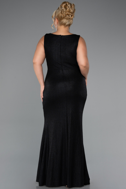 Long Black Plus Size Evening Dress ABU5231