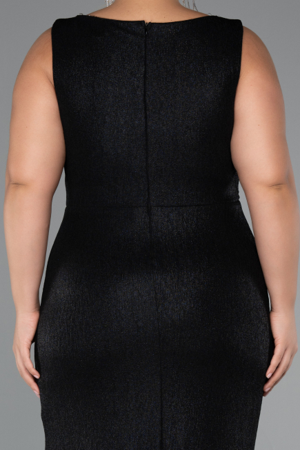 Long Black Plus Size Evening Dress ABU5231