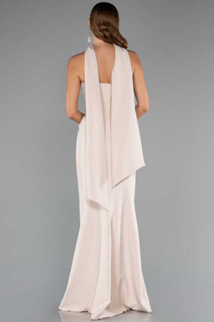 Long Beige Prom Gown ABU5216