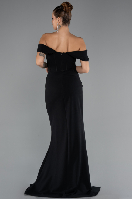 Long Black Mermaid Evening Gown ABU5350