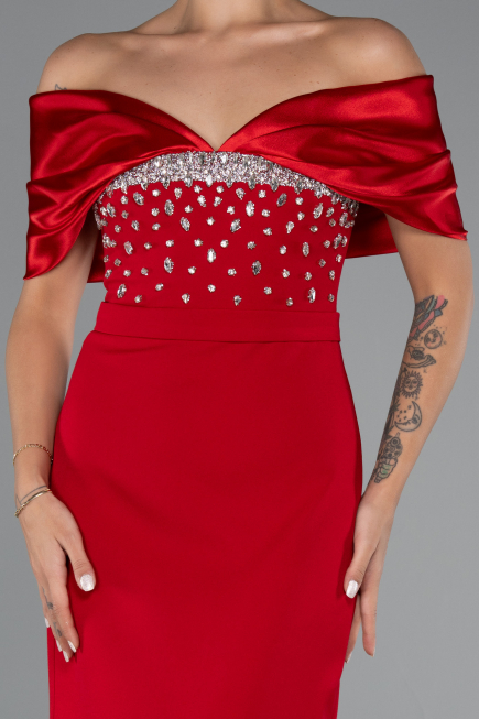Long Red Evening Dress ABU5352