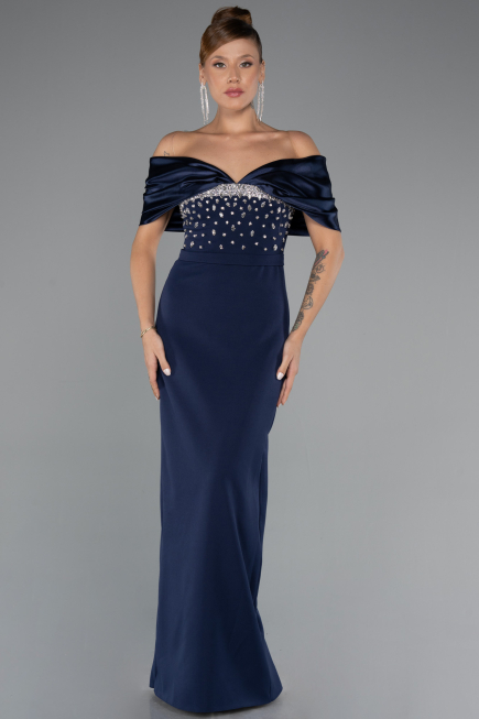 Long Navy Blue Evening Dress ABU5352