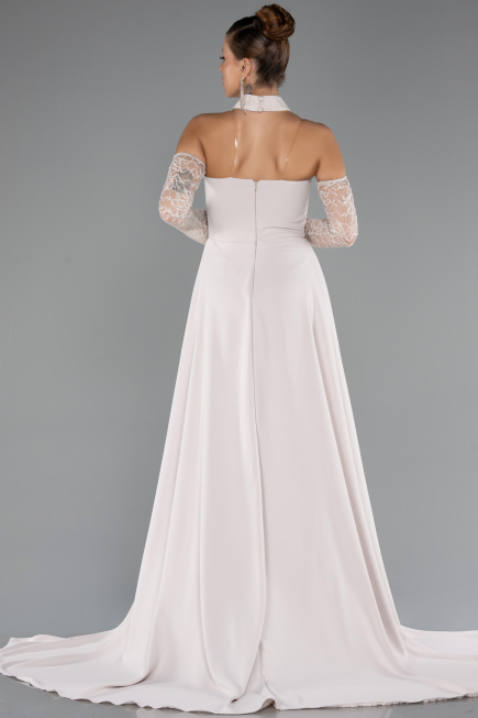 Long Beige Evening Dress ABU5355
