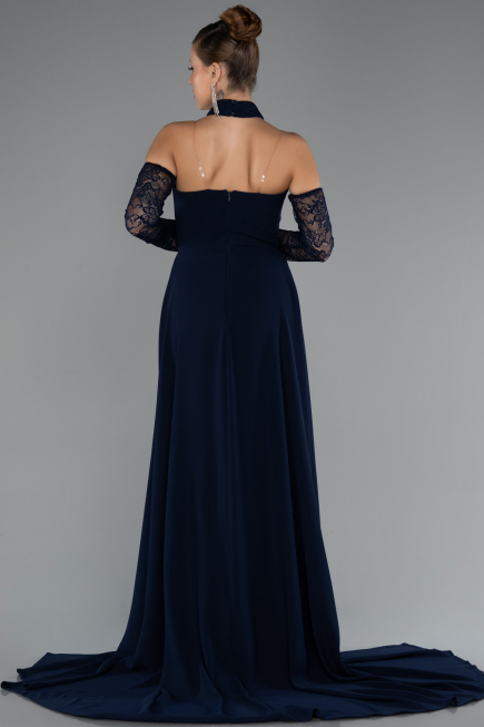 Long Navy Blue Evening Dress ABU5355