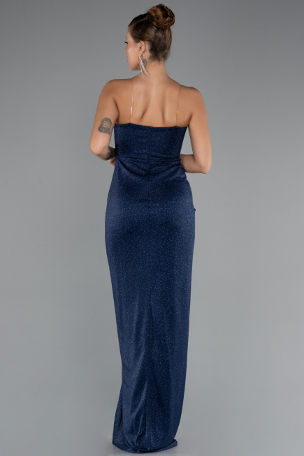Long Navy Blue Prom Gown ABU5339