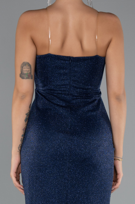 Long Navy Blue Prom Gown ABU5339