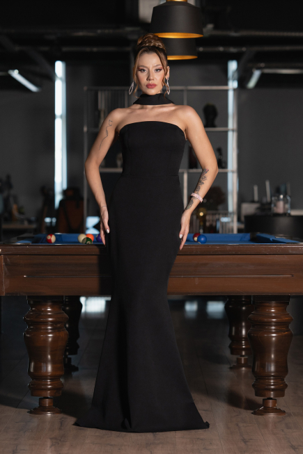 Long Black Mermaid Evening Gown ABU5282