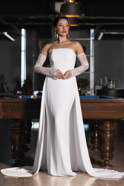 Long White Evening Dress ABU5355