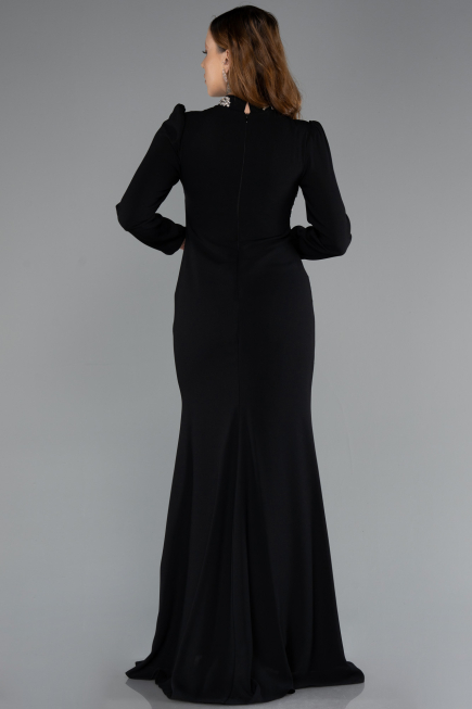 Long Black Hijab Dress ABU5393