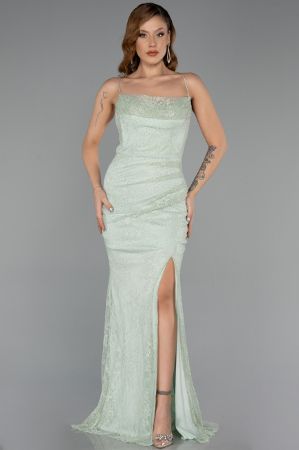 Long Mint Dantelle Evening Dress ABU5407