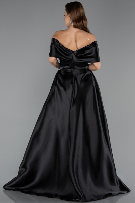 Long Black Beaded Evening Dress ABU5400