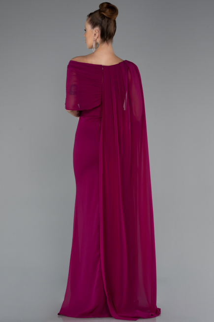 Long Plum Chiffon Evening Dress ABU5418