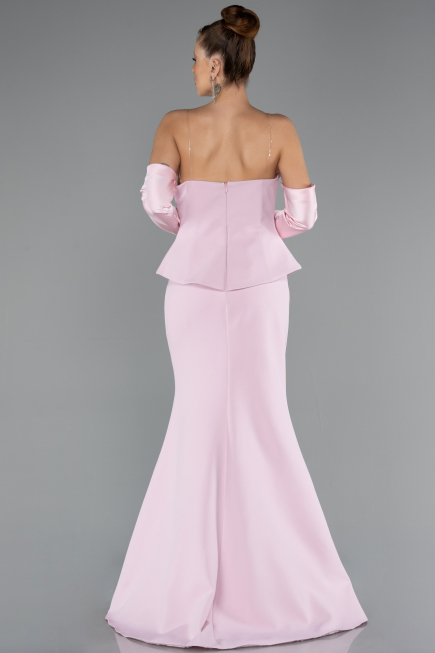 Long Powder Color Mermaid Evening Gown ABU5421