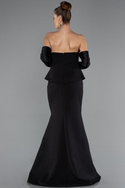 Long Black Mermaid Evening Gown ABU5421