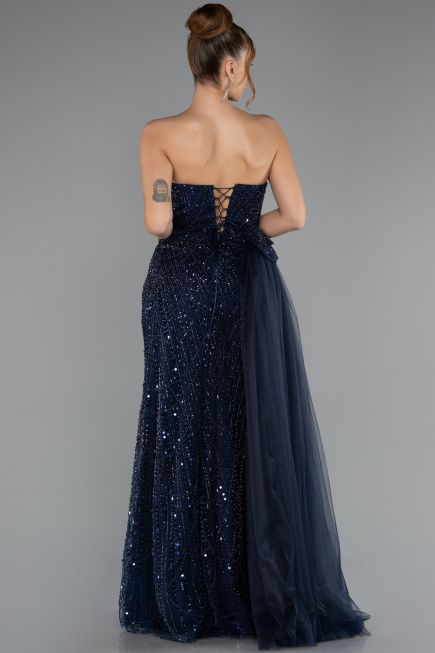 Long Navy Blue Evening Dress ABU5425
