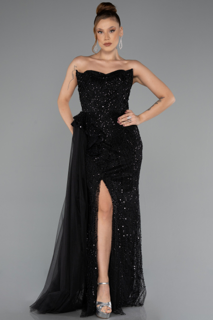 Long Black Evening Dress ABU5425
