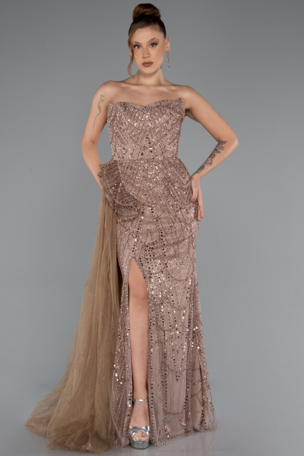 Long Mink Evening Dress ABU5425