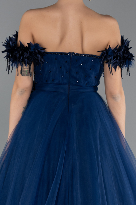 Long Navy Blue Evening Dress ABU5432