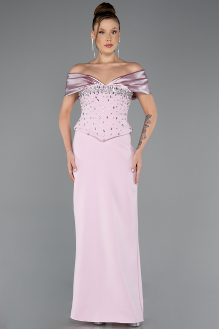 Long Powder Color Evening Dress ABU5440