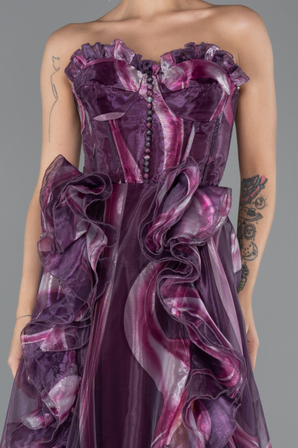 Long Plum Prom Gown ABU5441
