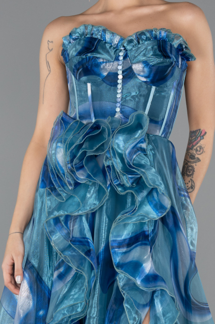 Long Oil Green Prom Gown ABU5441