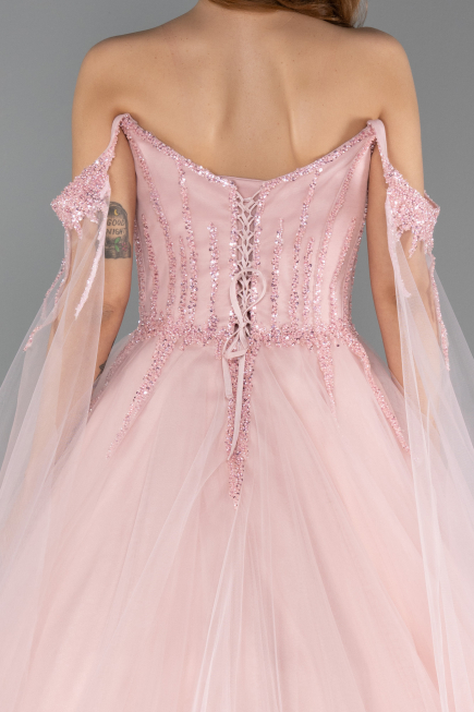 Long Powder Color Haute Couture Dress ABU5466