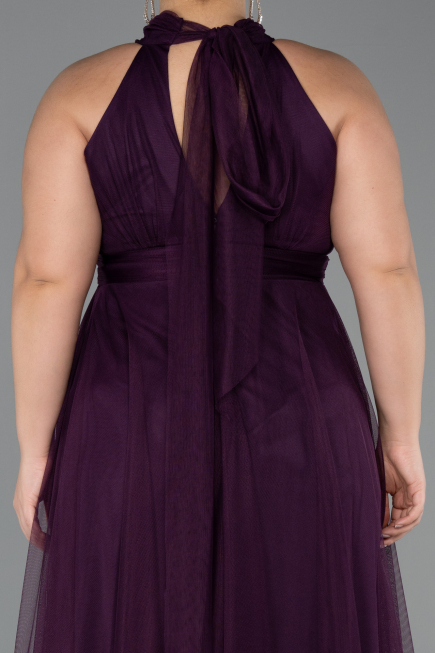 Purple Long Plus Size Evening Dress ABU3253