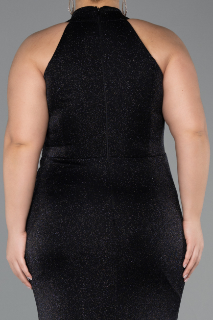 Long Black Large Size Dress ABU5427