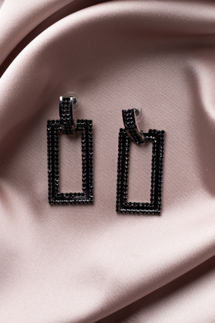 Black Earring UK925