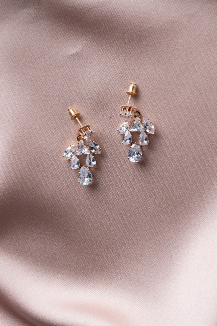 Gold-Rose Earring UK931