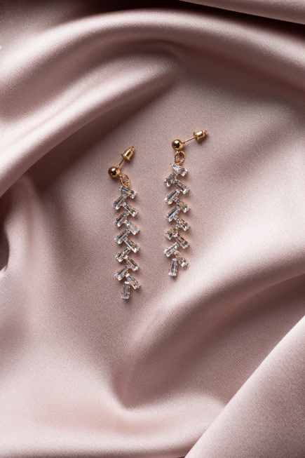 Gold-Rose Earring UK939