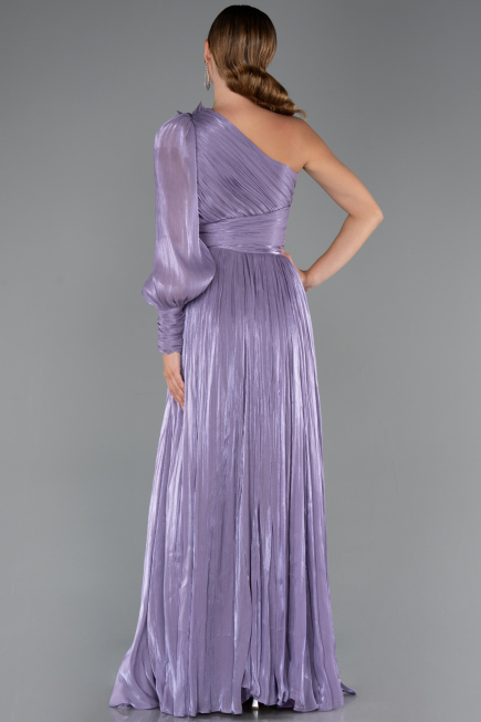 Long Lavender Chiffon Evening Dress ABU5489