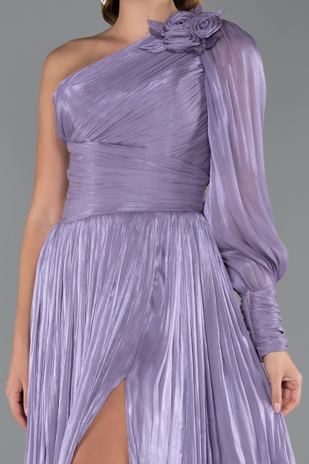 Long Lavender Chiffon Evening Dress ABU5489