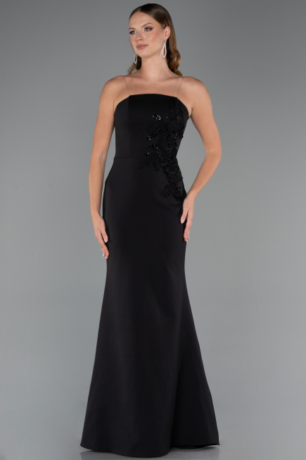 Long Black Mermaid Evening Gown ABU5485