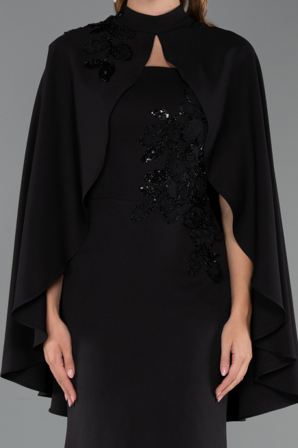 Long Black Mermaid Evening Gown ABU5485
