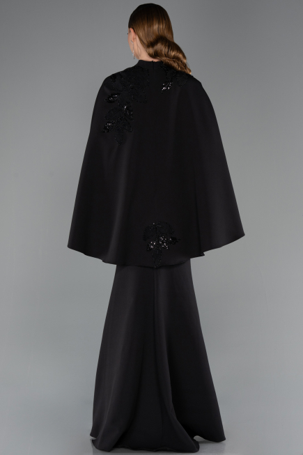 Long Black Mermaid Evening Gown ABU5485