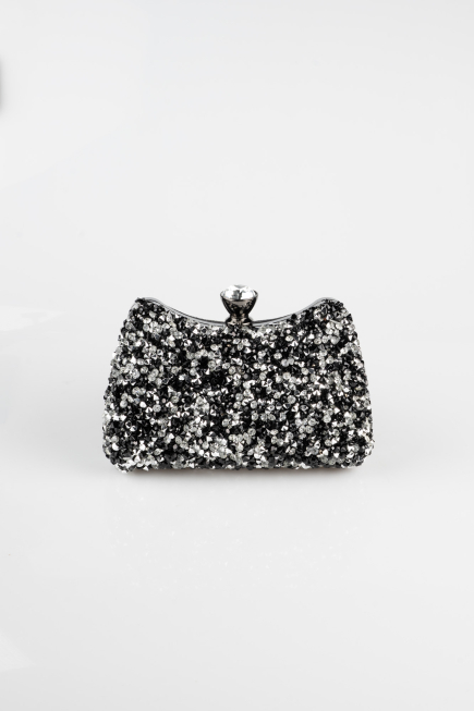 Black-Silver Stony Night Bag SH828