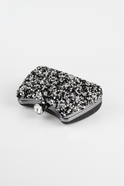 Black-Silver Stony Night Bag SH828