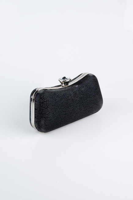 Black Patterned Night Bag SH855