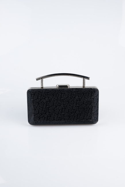 Black Patterned Night Bag SH857