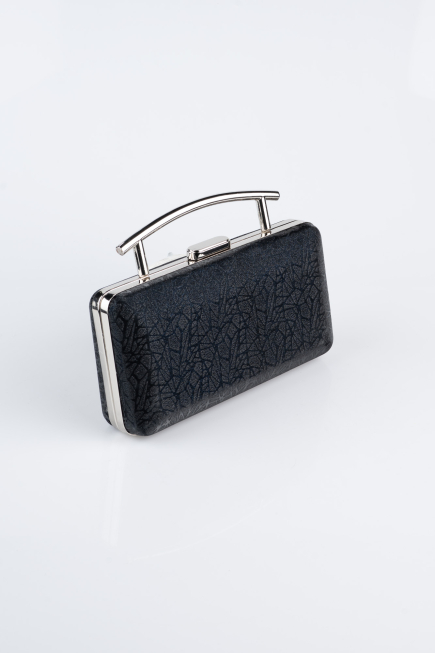 Black Patterned Night Bag SH857