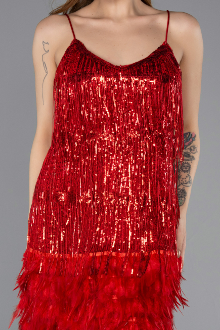 Red Short Invitation Dress ABK1629