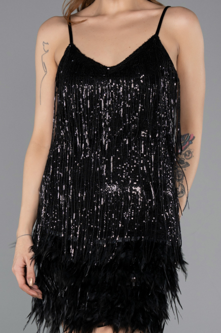 Short Black Invitation Dress ABK1629