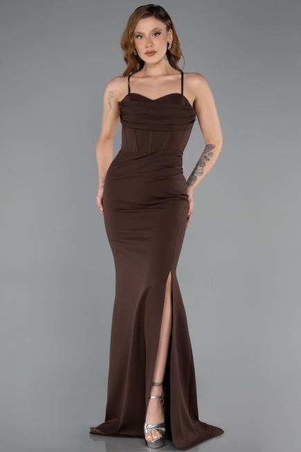 Long Brown Evening Dress ABU5506