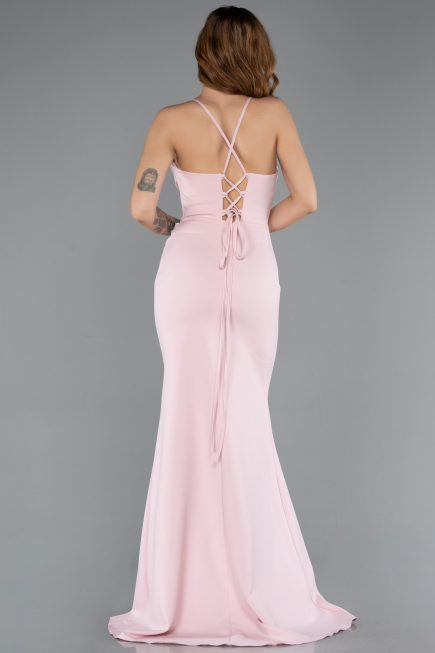 Long Powder Color Evening Dress ABU5506