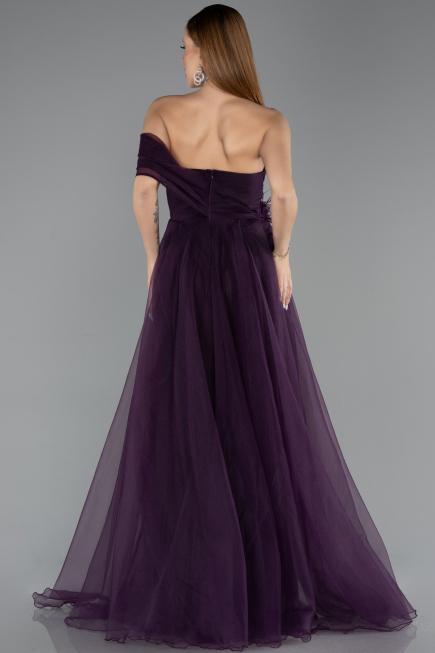 Long Dark Purple Evening Dress ABU5528