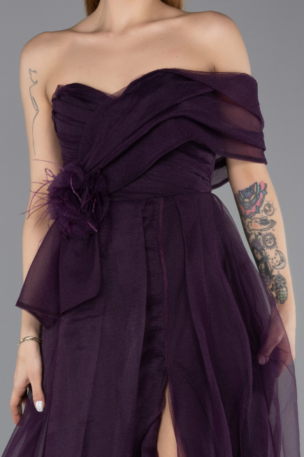 Long Dark Purple Evening Dress ABU5528