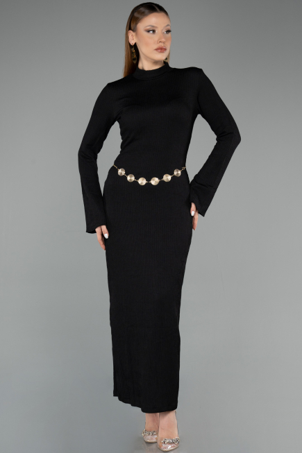 Midi Black Party Dress ABK2485