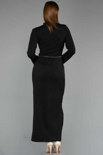 Midi Black Party Dress ABK2485