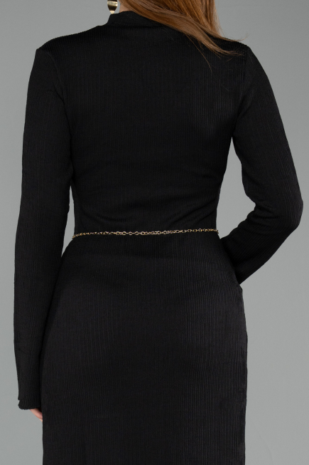 Midi Black Party Dress ABK2485